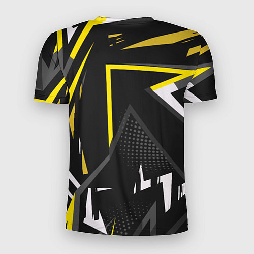 Мужская спорт-футболка Абстрактный узор с геометрической концепцией / 3D-принт – фото 2