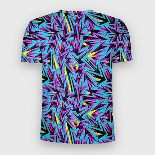 Мужская спорт-футболка Абстрактный узор с геометрической концепцией / 3D-принт – фото 2