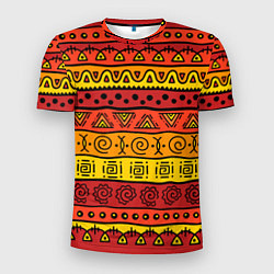 Футболка спортивная мужская Африканские этнический орнамент, цвет: 3D-принт