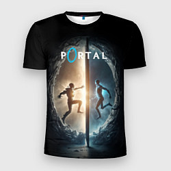 Мужская спорт-футболка Люди в портале