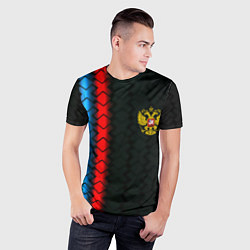 Футболка спортивная мужская Россия спорт герб, цвет: 3D-принт — фото 2