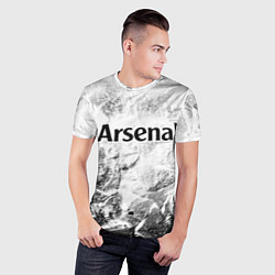 Футболка спортивная мужская Arsenal white graphite, цвет: 3D-принт — фото 2