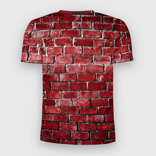 Мужская спорт-футболка Текстура красного кирпича / 3D-принт – фото 2