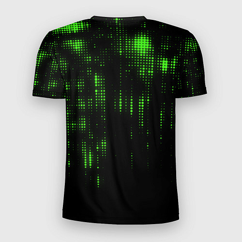 Мужская спорт-футболка Геометрический эффект матрицы / 3D-принт – фото 2
