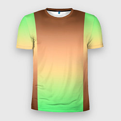 Футболка спортивная мужская Фисташковый комбинированный градиент, цвет: 3D-принт