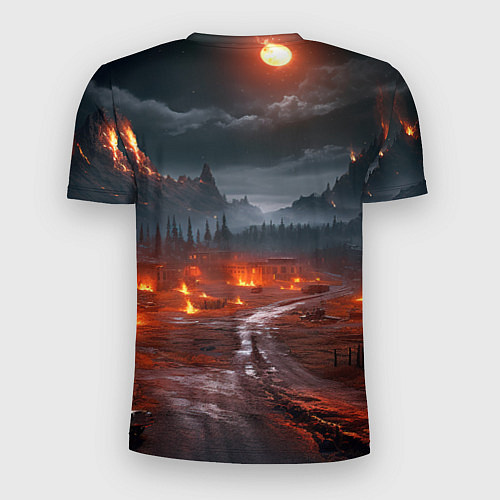 Мужская спорт-футболка Женский PUBG девушка в огне / 3D-принт – фото 2
