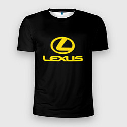 Мужская спорт-футболка Lexus yellow logo