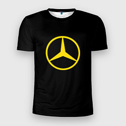 Мужская спорт-футболка Mercedes logo yello