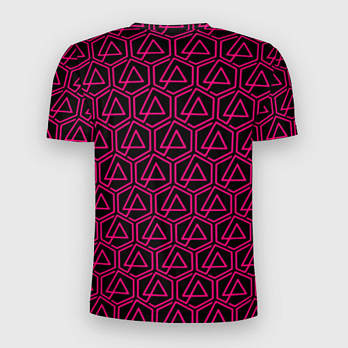 Мужская спорт-футболка Linkin park pink logo / 3D-принт – фото 2