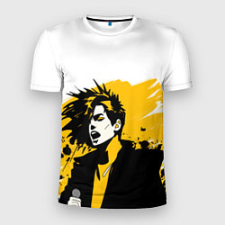 Мужская спорт-футболка Абстрактный рок певец