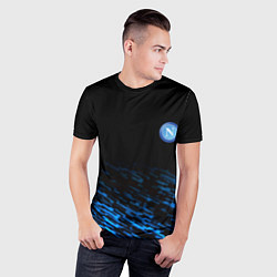 Футболка спортивная мужская Napoli fc club texture, цвет: 3D-принт — фото 2