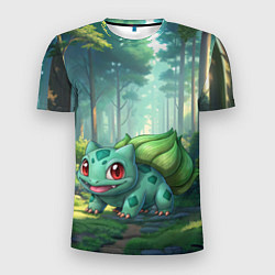 Мужская спорт-футболка Bulbasaur pokemon