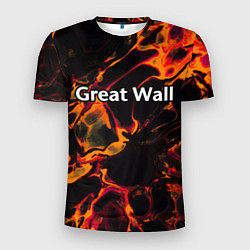 Мужская спорт-футболка Great Wall red lava