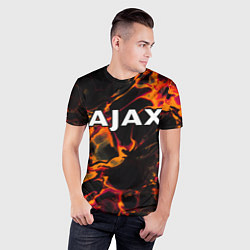Футболка спортивная мужская Ajax red lava, цвет: 3D-принт — фото 2