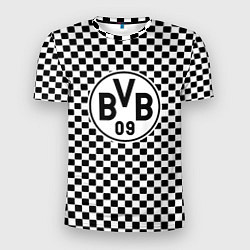 Мужская спорт-футболка Borussia клетка текстура