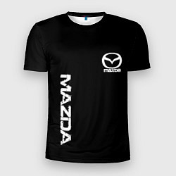 Мужская спорт-футболка Mazda white logo