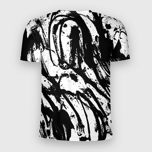 Мужская спорт-футболка Чёрно-белая абстракция: нейросеть / 3D-принт – фото 2