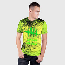 Футболка спортивная мужская Dead by daylight краски кислотные, цвет: 3D-принт — фото 2