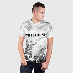 Футболка спортивная мужская Mitsubishi white graphite, цвет: 3D-принт — фото 2