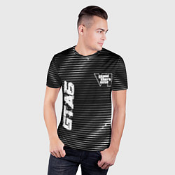 Футболка спортивная мужская GTA6 metal game lines, цвет: 3D-принт — фото 2