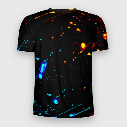Мужская спорт-футболка Огненная лава и вода киберпанк / 3D-принт – фото 2