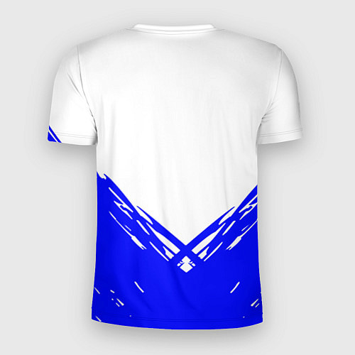 Мужская спорт-футболка PUBG синие краски / 3D-принт – фото 2