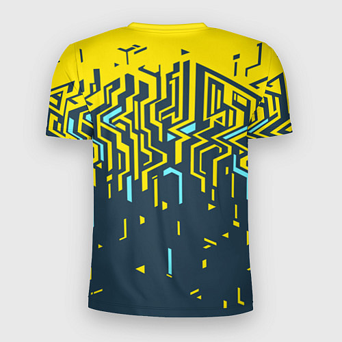Мужская спорт-футболка Яркий абстрактный геометрический рисунок для спорт / 3D-принт – фото 2