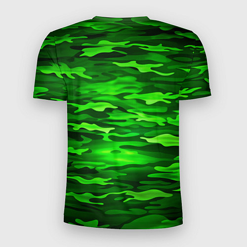 Мужская спорт-футболка Зелёные водоросли-камуфляж / 3D-принт – фото 2