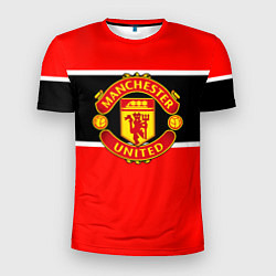 Мужская спорт-футболка Манчестер Юнайтед полосы