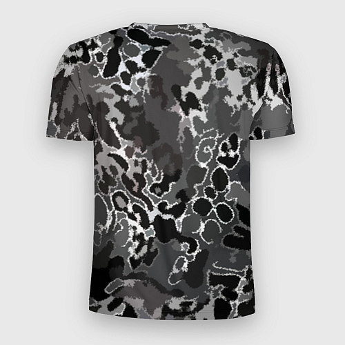 Мужская спорт-футболка Чёрно-серый абстракция / 3D-принт – фото 2