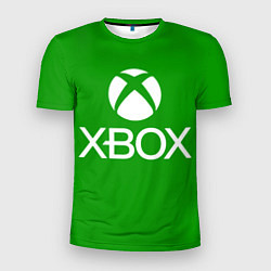 Мужская спорт-футболка X-box logo green