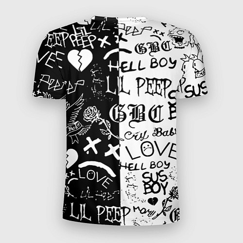 Мужская спорт-футболка Lii Peep pattern rap / 3D-принт – фото 2