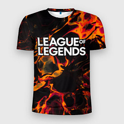 Мужская спорт-футболка League of Legends red lava