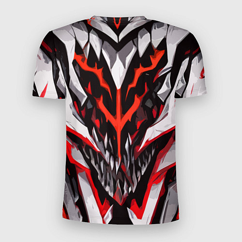Мужская спорт-футболка Хаотичная красно-белая абстракция / 3D-принт – фото 2