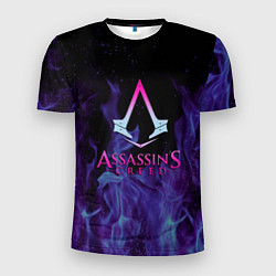 Футболка спортивная мужская Assassins Creed flame, цвет: 3D-принт