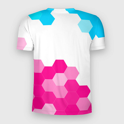 Мужская спорт-футболка Zotye neon gradient style посередине / 3D-принт – фото 2