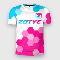 Мужская спорт-футболка Zotye neon gradient style посередине
