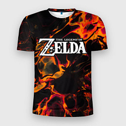 Футболка спортивная мужская Zelda red lava, цвет: 3D-принт