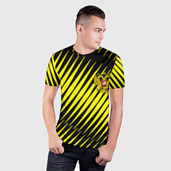 Футболка спортивная мужская Герб РФ абстракция, цвет: 3D-принт — фото 2