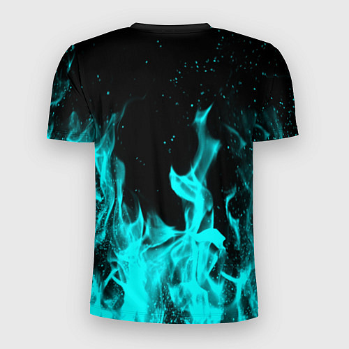 Мужская спорт-футболка The elder scrolls neon flame / 3D-принт – фото 2