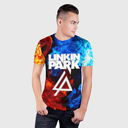 Футболка спортивная мужская Linkin park битва огней, цвет: 3D-принт — фото 2