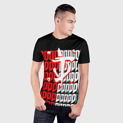 Футболка спортивная мужская Doom logo надписи, цвет: 3D-принт — фото 2
