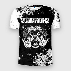 Футболка спортивная мужская Scorpions рок пес, цвет: 3D-принт