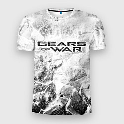 Мужская спорт-футболка Gears of War white graphite