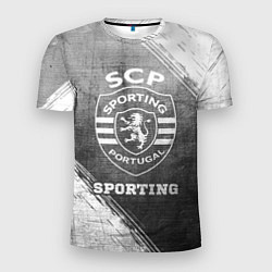 Мужская спорт-футболка Sporting - grey gradient