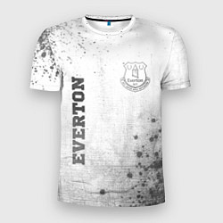 Мужская спорт-футболка Everton - white gradient вертикально