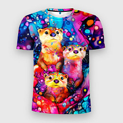 Мужская спорт-футболка Три выдры