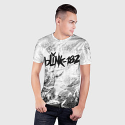 Футболка спортивная мужская Blink 182 white graphite, цвет: 3D-принт — фото 2