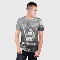 Футболка спортивная мужская Kuromi - grey gradient, цвет: 3D-принт — фото 2