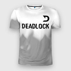 Мужская спорт-футболка Deadlock glitch на светлом фоне посередине